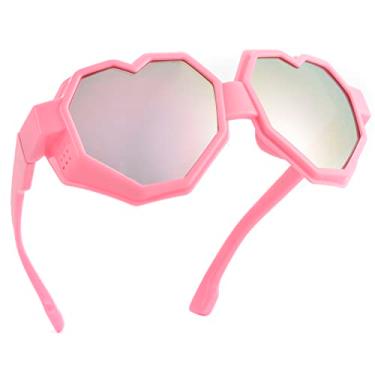 Imagem de laureles Óculos de sol 2023 fashion em forma de coração Y2K óculos de sol femininos grandes para homens, rosa, X