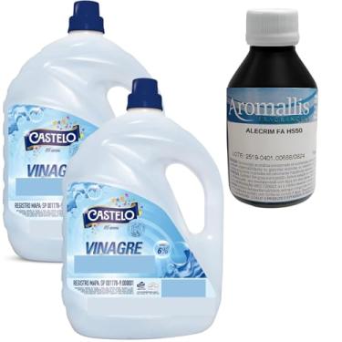 Imagem de Kit Vinagre de Limpeza 10L (2x5L) 6% + Essência Hidrossolúvel Alecrim 100ml Super Concentrada (Rende até 5L) – Limpeza Perfumada e Eficiente