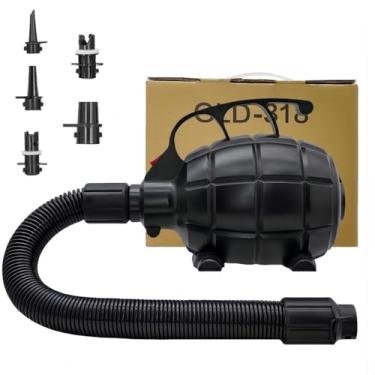 Imagem de Bomba de ar elétrica de 600 W para inflável com 5 bicos, colchão de 110 a 120 V CA, enchimento rápido, inflador, portátil para tapete de ginástica, caiaque, pranchas de remo, boias de piscina