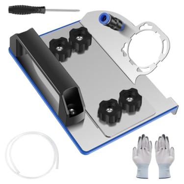 Imagem de Ferramenta de chanfradura de 45 graus, suporte de esmerilhadeira angular para corte de chanfro de 45 graus, suporte fixo de moagem de ângulo, suporte de chanfro de azulejo para rebarbadoras de 100