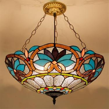Imagem de Lâmpada Pingente de Vidro Colorido LED Contemporânea e Retro Criativa - Candelabro para Sala, Restaurante, Quarto, Hotel, Café, Bar e Corredor (Estilo 43 D50CM)