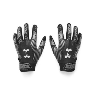 Imagem de Under Armour Luvas de futebol para meninos Pee Wee F9, (001) Preto / Castlerock / Prata Metálica, One Size Fits Most