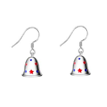 Imagem de Brinco de sino de Natal para mulheres delicado sininho feliz natal gancho pendente brincos hipoalergênicos decoração festa festa joias para amigos família meias