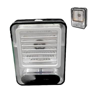 Imagem de Zhjvihx Ventilador de Névoa de Mesa, fã de água de Mesa Silenciosa Tanque de água Grande 3 Velocidade Portátil Com Luz Noturna para Viajar para o Escritório (Preto)