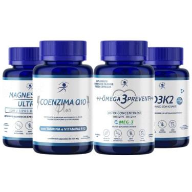 Imagem de Kit 40+ (coenzima q10, magnesio, vitamina d3+k2, ômega 3 prevent) - NU