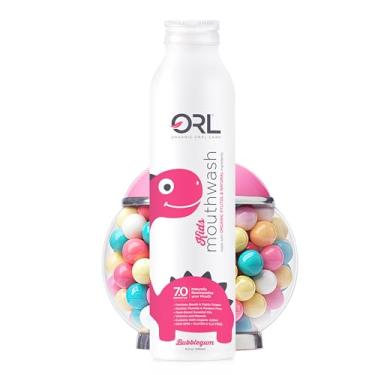 Imagem de ORL Enxaguante bucal infantil natural e orgânico exclusivamente formulado para limpar sua boca, clarear os dentes fortalece o esmalte dos dentes. Sem flúor e álcool.