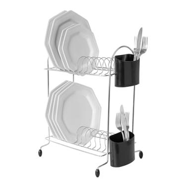 Imagem de Escorredor de pratos 2 andares Cromado Institucional Utimil