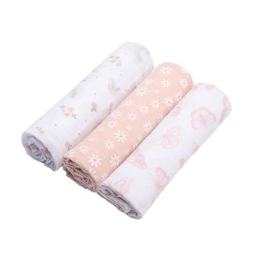 Imagem de Cueiro Swaddle Papi Soft Estampado 100 Cm X 80 Cm Contem, 3 un, Margaridas, Rosa