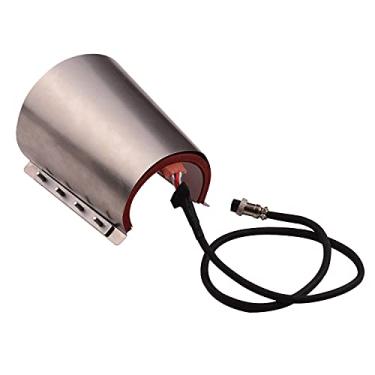 Imagem de Eacam Prensa de Copo de Caneca Cônica, Acessório de Transferência de Aquecimento de Sílica de Sílica de Alumínio 17oz 220V Com Elemento de Aquecimento para Sublimação Máquina de (Prata)