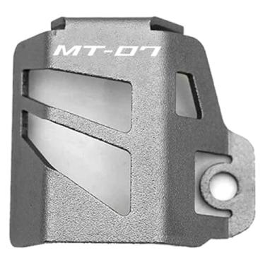 Imagem de BYYINGSUS Compatível com MT 07 09 10 MT07 MT09 MT10 SP 2023 2022 Acessórios Proteção do reservatório de fluido de freio traseiro da motocicleta (Cinza-MT07)