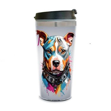 Imagem de Copo Térmico Pet Lover Pitbull 450 Ml Inox Int