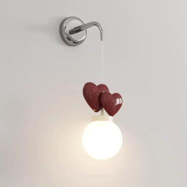 Imagem de Luminária de parede moderna para quarto infantil, luminária de parede em creme francês, mini globo de acrílico, luminária de parede para cabeceira, desenho animado criativo, decoração de cas