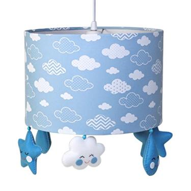 Imagem de Lustre Tubular Chuva De Amor Azul Quarto Bebê Infantil