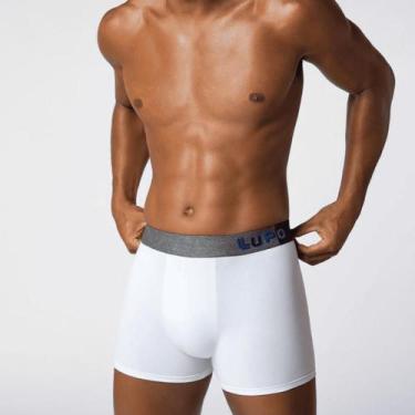 Imagem de Cueca Lupo Boxer Algodão com Elastano 784-066, Branco, G