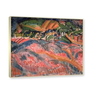 Imagem de Moldura de champanhe. Impressões Raoul Dufy, (Sainte-Adresse Beach), pôster de viagem vintage, arte impressionista, imagem de arte de parede em tela para decoração de casa. 40 x 48 cm - 15,7 x 18,9