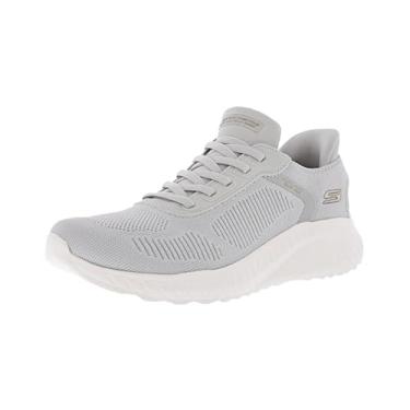 Imagem de Skechers Tênis feminino sem cadarço: Bobs Squad Chaos - Current Muse, Cinza claro, 34