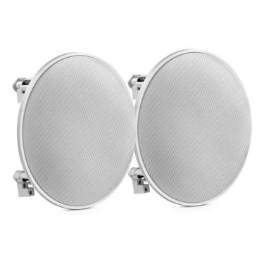 Imagem de Kit 2 Arandelas Frahm Redonda 6  40 Watts Rms 8 Ohms - Branca - Kit de