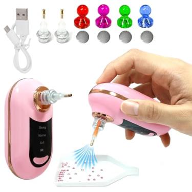 Imagem de Reofrey Canetas de pintura de diamante elétricas leves com bomba de vácuo - 3 modos de sucção ajustáveis e recarregáveis - 4 acessórios localizadores de arte de diamante e 2 pontas de substituição