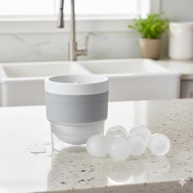 Imagem de Forma de Gelo Esfera Grande Silicone para Drink Whisky Bar Reutilizável