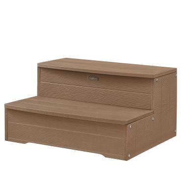 Imagem de KaimuBench Degraus de banheira de hidromassagem de 63 cm, degraus de spa ao ar livre à prova d'água, escadas de banheira de hidromassagem HDPS resistentes, degrau de varanda multiuso antiderrapante