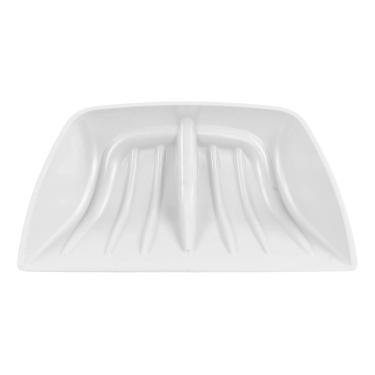 Imagem de Pá de neve PP Plástico Resistente Pá de grande capacidade para construção de jardim Solo de cascalho limpo Folhas de areia Remoção de neve Durável Leve Design ergonômico 53x35,5cm (Branco)