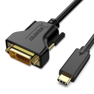 Imagem de Cabo USB-C Para DVI 3ft (0,9m) – Adaptador USB Tipo C P/DVI Macho, Full HD 1080p, Compatível Thunderbolt 3/4, MacBook, Dell XPS, iPad Pro, Chromebook