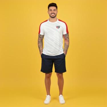 Imagem de Camisa Camiseta São Paulo FC Masculina Fast Oficial Licenciada Escudo 