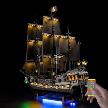 Imagem de Nitemode LED Light Kit Compatible with Lego Captain Jack Sparrow’s Pirate Ship10365, Upgraded Controlled Multi-Light Effect Sequence Design Lighting Accessories(No Model)