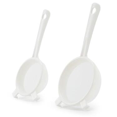 Imagem de Luckyiren Conjunto de coador de kefir, peneira de plástico não metálico com malha fina, 8 cm e 9 cm, para potes de pedreiro, kefir de leite e água, Kombucha