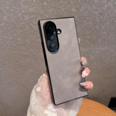 Imagem de Capa dobrável de couro sintético de luxo para Samsung Galaxy Z Fold 7 6 5 4 3 5g Fold7 Fold6 à prova de choque (para Galaxy Z Fold7/qianhui)