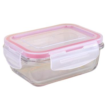 Imagem de Pote Retangular de Vidro 330ml com Tampa Hermética Cazza