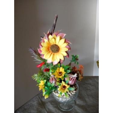Imagem de Arranjo de Girassol com alho natural - Dona Chica 