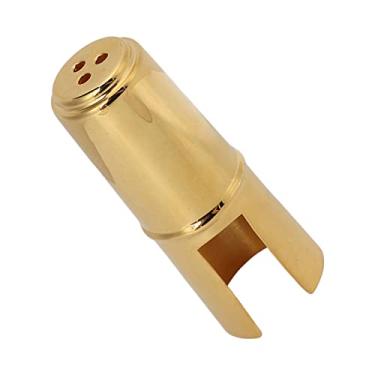 Imagem de Domary Saxofone Bocal Protetora Cap Metal Instrumento Acessório para Sax Clarinete Ouro Cor (Voz alta)