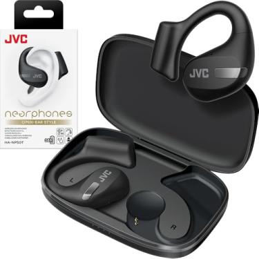 Imagem de JVC Novos fones de ouvido sem fio de orelha aberta com drivers grandes de 16 mm para som potente, uso de ouvido único, tamanho compacto e bateria de longa duração (até 38 horas) - HANP50TB (preto)