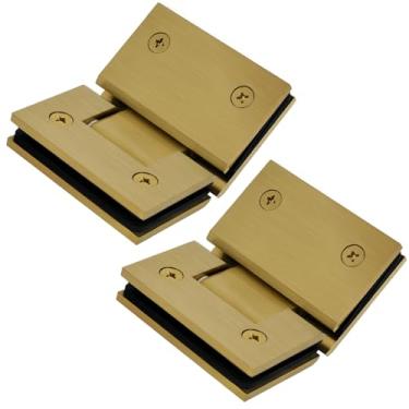 Imagem de AatrixQuayn Dobradiças de porta de chuveiro de vidro de 135 graus, latão sólido resistente, substituição de ferragens para porta de chuveiro para vidro temperado de 5/16" (8 mm) - 12 mm de espessura