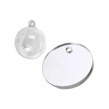 Imagem de Espelho de exercício ornamento de tanque de peixes redondo divertido aquário dupla face espelho de treinamento de peixe Betta treinamento (4 cm)