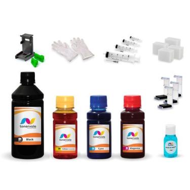 Imagem de Kit 550ml De Tinta Compatível Para HP J4550 901xl - Toner Vale