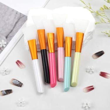 Imagem de Pacote com 6 pincéis de silicone epóxi – Conjunto de aplicadores coloridos DIY para copos de epóxi, copos e projetos de artesanato