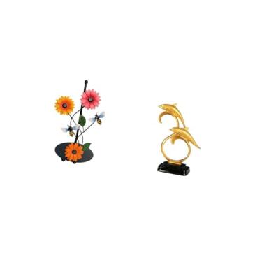 Imagem de Fenteer Porta-toalhas de Papel em Formato de Golfinho, Antiderrapante, Vertical, Moderno E Realista, Peça de Colecionador para Decoração de Casa, Mesa, D