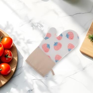 Imagem de Generic 1 peça de luvas de forno design feixe de sol luva de forno semitransparente tema caqui lavagem à mão apenas pano de algodão de silicone laranja 32 x 19 cm