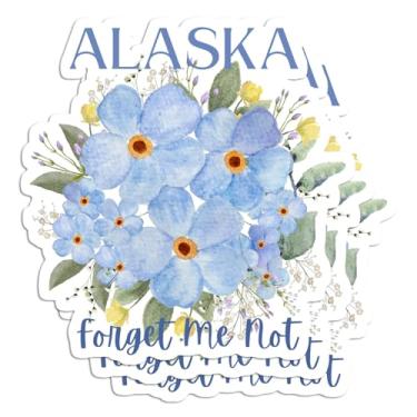 Imagem de Forget me not Alaska Adesivo para garrafas de água, adesivos de carro, adesivo de livro (7,6 cm)