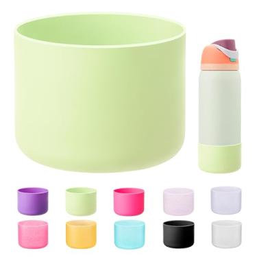 Imagem de Bluwing Bota de silicone para garrafa de água Owala 1,134 g, parte inferior de manga protetora antiderrapante para Owala Garrafa de água isolada FreeSip/Twist/Flip (verde claro)