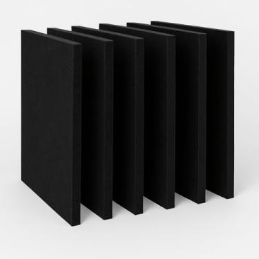 Imagem de Kit 6 Placas Lã de PET Preto 120 x 60 x 5 cm Densidade 30 kg/m³ ´Placa Acústica