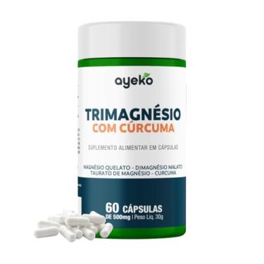 Imagem de Três Magnesios C/Curcuma (quelato, Malato, Taurato) 60caps Ayeko
