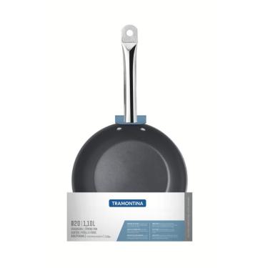 Imagem de Frigideira Tramontina Professional Rasa Em Aço Inox Com Fundo Triplo Revestimento Inter...