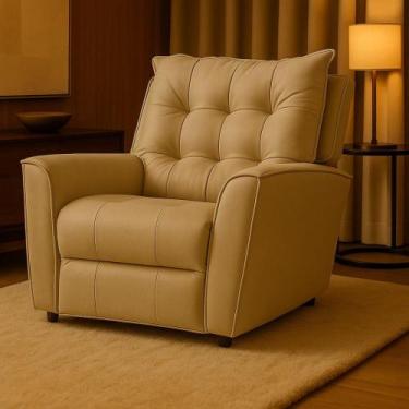 Imagem de Poltrona King Reclinável do Papai material sintético Star Confort - VS