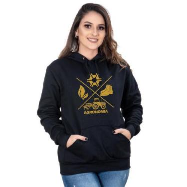 Imagem de Blusa Moletom Feminina Agronomia Bolso Canguru Conforto - Campero, GG,