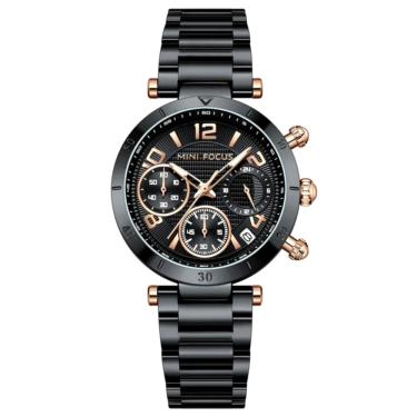 Imagem de Relógio de Quartzo Feminino Minimalista com Strass Movimento de Quartzo