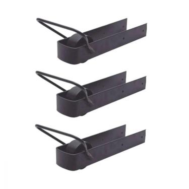 Imagem de Kit 3 Pares De Trinco Correr Porteira Com Rodinha 350X70Mm