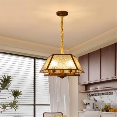 Imagem de Luminária pendente contemporânea para restaurante, estilo francês retrô, para sala de estar, quarto, escritório, villa, quartos de hotel, balcão de bar, café, casa de chá, corredor (J D50CM)